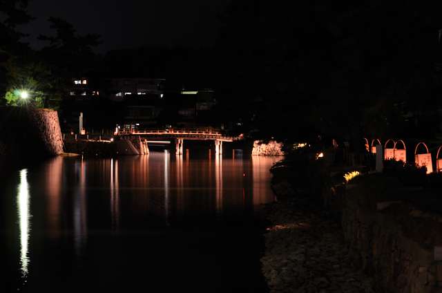 松江水燈路と堀川