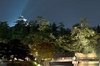 松江城下の夜景